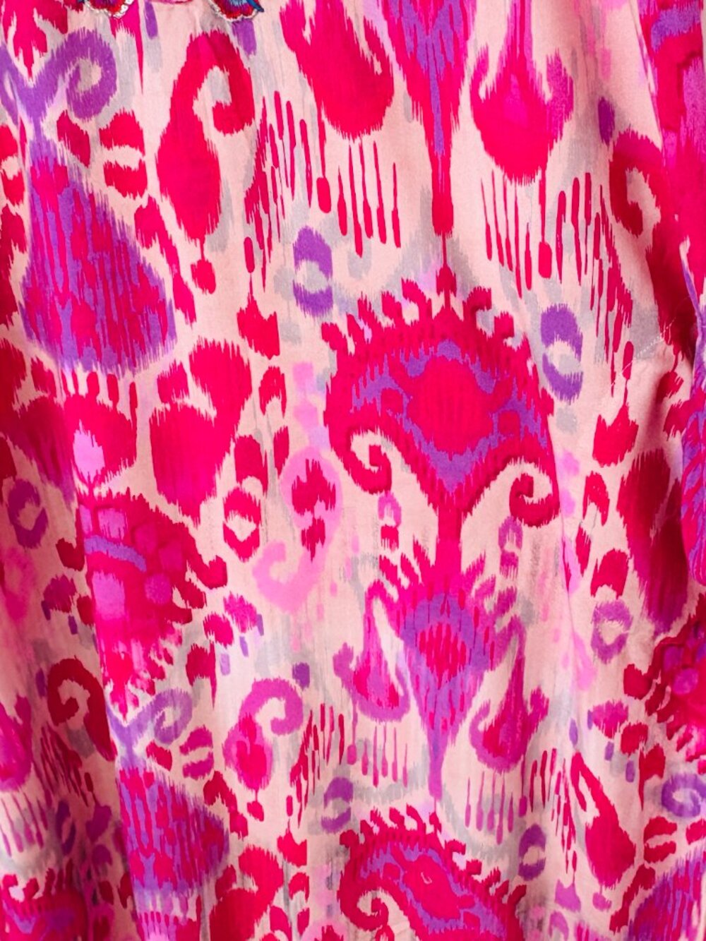 Soft Surroundings Pink Palace Embroidered Beaded Maxi Dress Sz L Resortwear - Picture 6 of 10